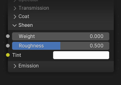 Sheen in Principled BSDF in Blender 4.0