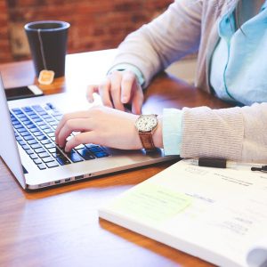 student, typing, keyboard