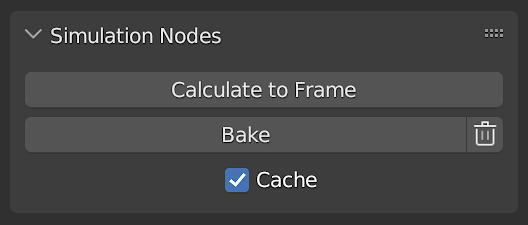 Geometry Nodes Simulation Nodes panel