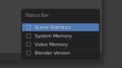 Statistics Status Bar